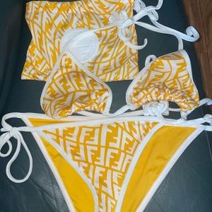 Authentic Fendi Yellow Bathing Suit Size 44 (US 8)